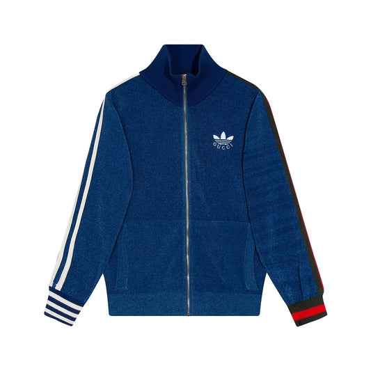 Adidas x Gucci Zip-Up Sweater "Blue"