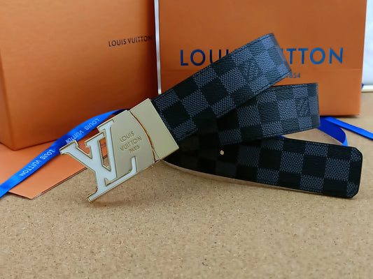 Louis Vuitton Leather Belt "Black-White"