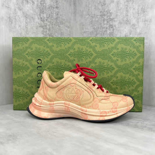 Gucci Run "Beige-Red Monogram"
