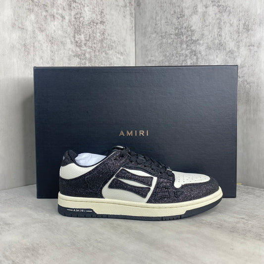 Amiri Skel Top Low "Black-White" Crystal