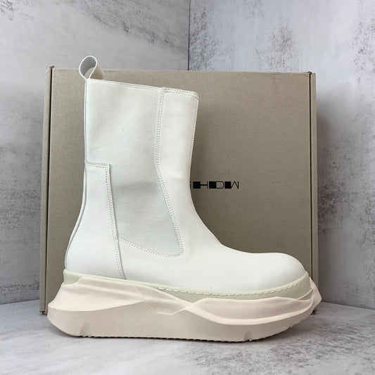 Rick Owens Abstract Beetle Boots "White"