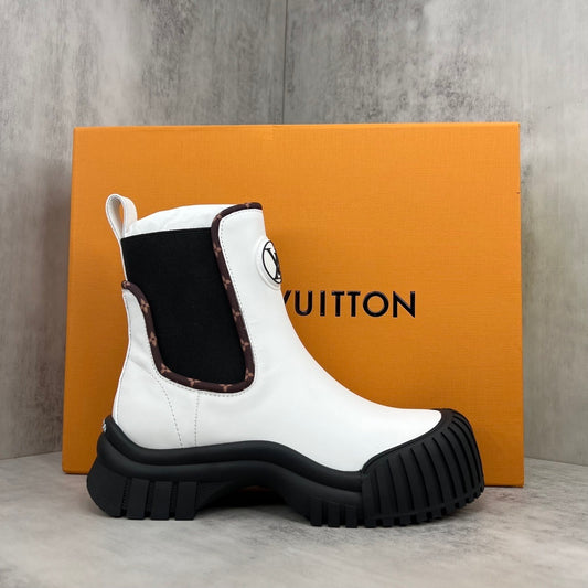 Louis Vuitton Ruby Flat Ankle Boots "White"