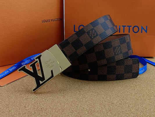 Louis Vuitton Leather Belt "Brown-Black"