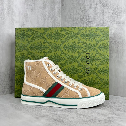 Gucci Tennis 1977 High-Top "Beige Monogram"