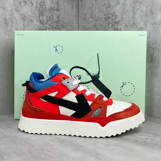 Off-White Sponge Mid "Red-Black-Blue"