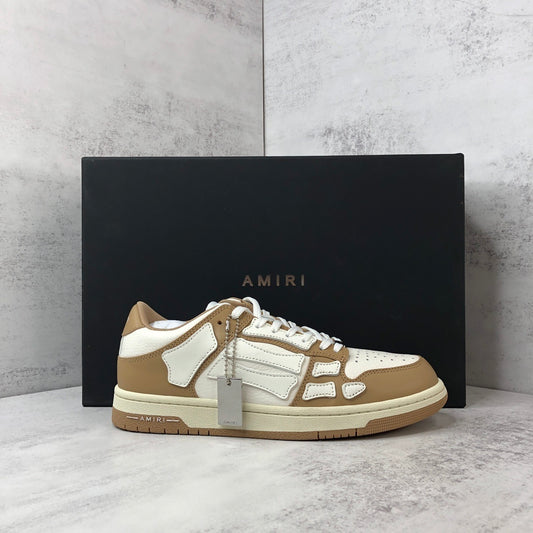 Amiri Skel Top Low "White-Brown"