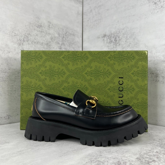 Gucci Lug Horsebit Platform Loafer