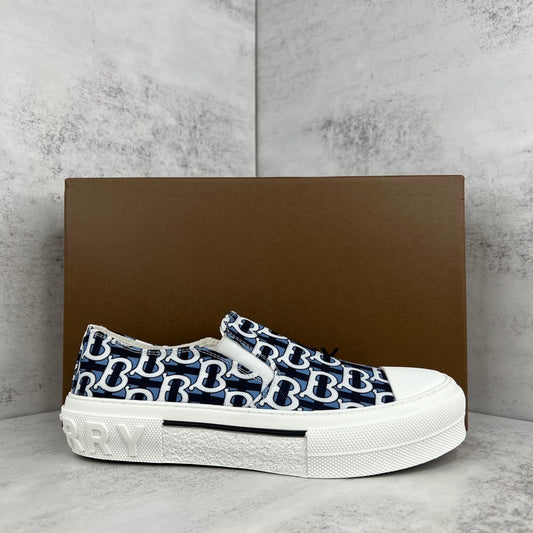 Burberry Slip-On "Blue-White Monogram"