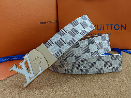Louis Vuitton Leather Belt "White"