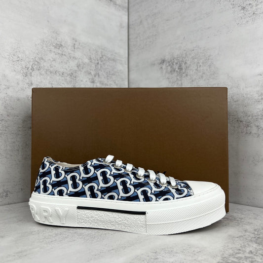 Burberry Gabardine "Blue-White Monogram"